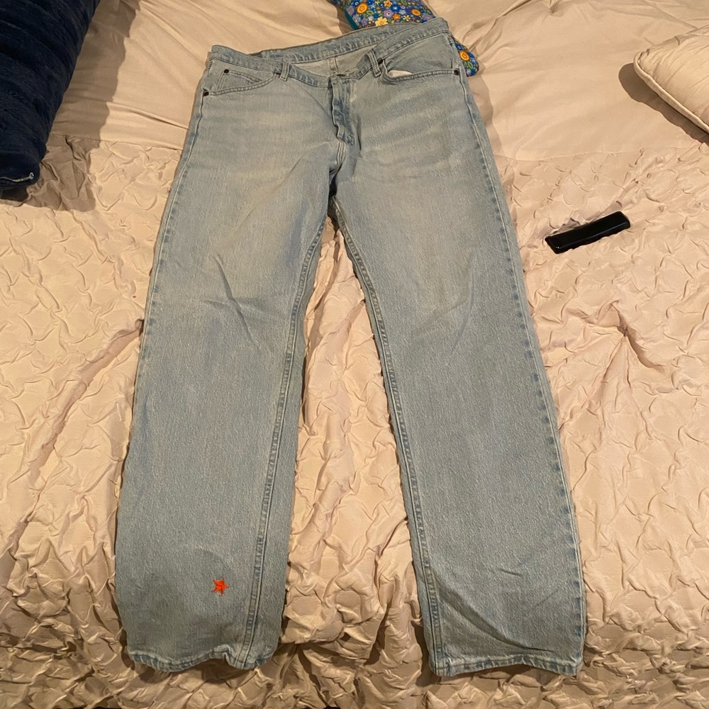 RELAXED FIT STAR EMBROIDERED VINTAGE WRANGLER JEANS